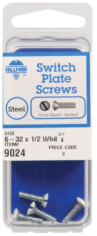 SWITCHPLATE SCREW WHITE