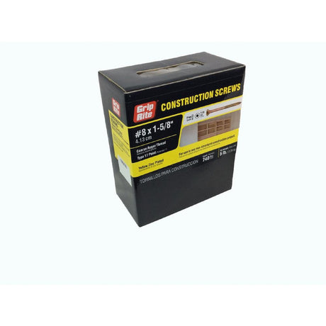 Grip-Rite No. 8 X 1-5/8 in. L Star Flat Head Construction Screws 5 lb 740 pk