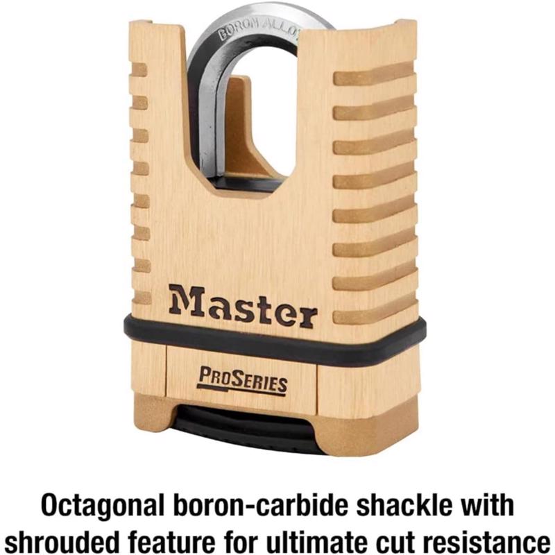 Master Lock ProSeries 6.56 in. H X 2-1/4 in. W Brass 4-Digit Combination Hidden Shackle Padlock