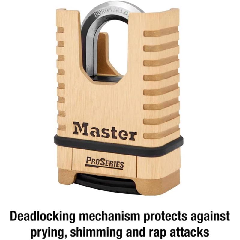 Master Lock ProSeries 6.56 in. H X 2-1/4 in. W Brass 4-Digit Combination Hidden Shackle Padlock