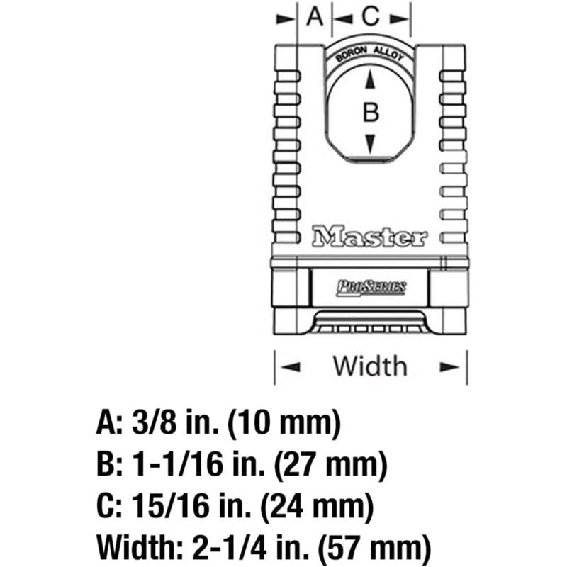 Master Lock ProSeries 6.56 in. H X 2-1/4 in. W Brass 4-Digit Combination Hidden Shackle Padlock