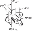 Prime-Line Bright Brass Bronze Steel Cabinet/Drawer Lock