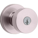 Kwikset SmartKey Pismo Satin Nickel Entry Knobs KW1 1-3/4 in.