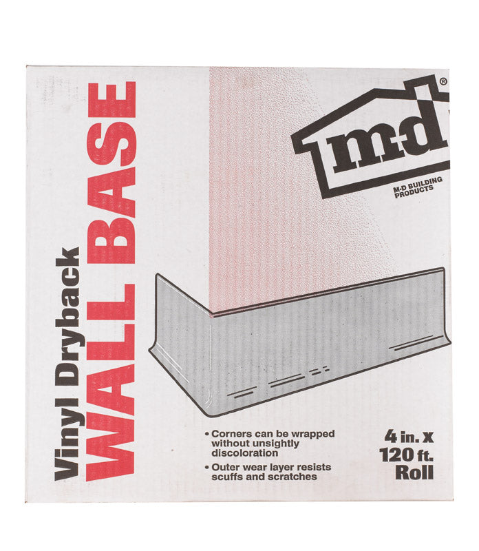 WALLBASE VINYL 4"X120'WH