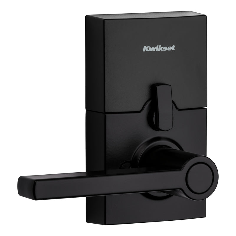 Kwikset SmartKey Iron Black Zinc Electronic Touch Pad Entry Lever