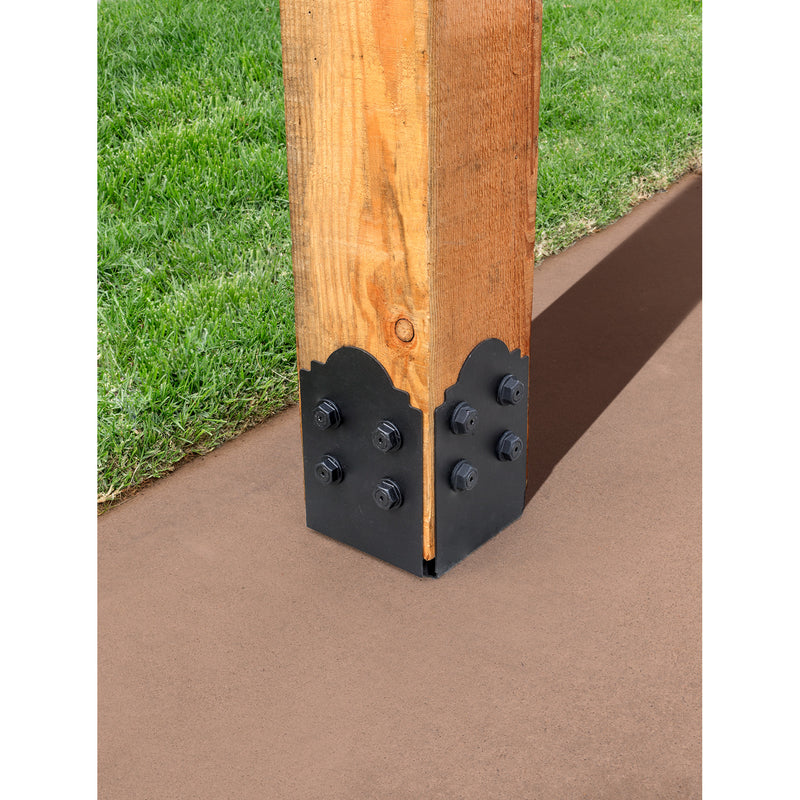 Simpson Strong-Tie Outdoor Accents 10.3125 in. H X 8 in. W 14 Ga. Galvanized Steel Post Base