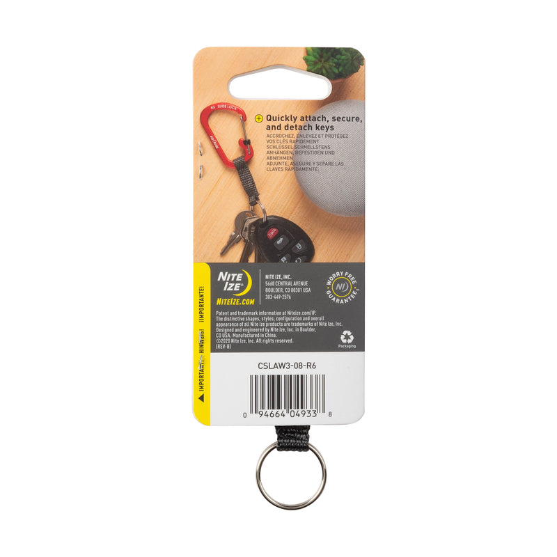 Nite Ize SlideLock 3/8 in. D Aluminum Olive Carabiner Key Ring