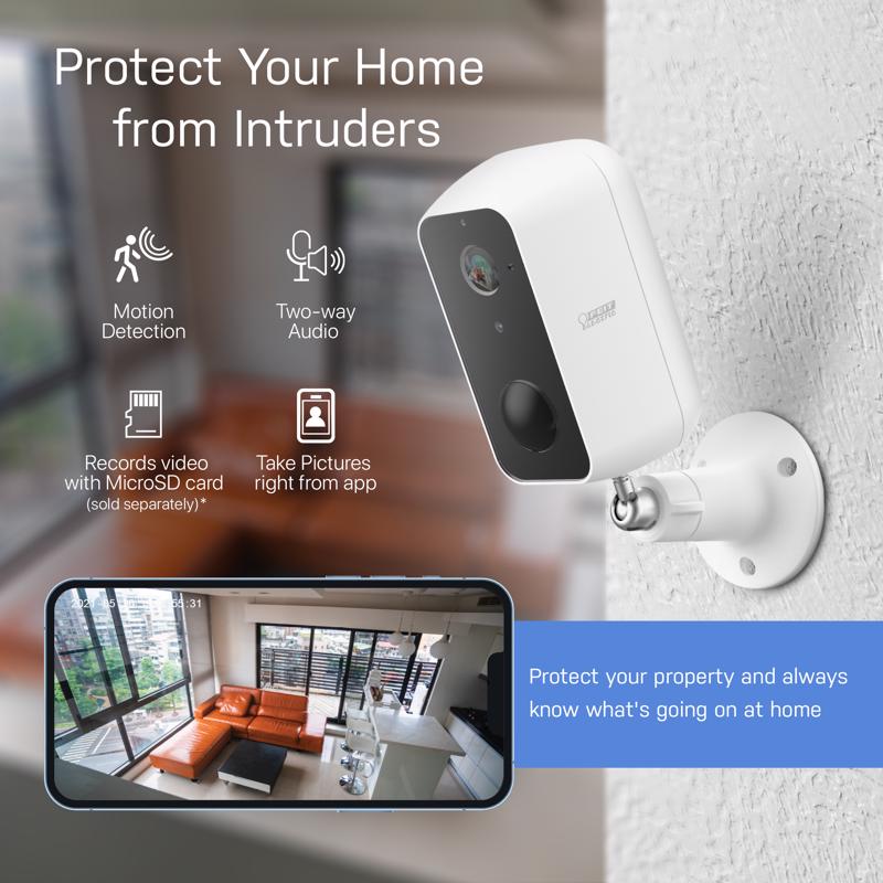 Feit Smart Home Battery Powered Outdoor Smart-Enabled Security Camera