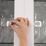 Dreambaby Twist 'N Lock Gray/White Plastic Adhesive Multi-Use Latch 2 pk