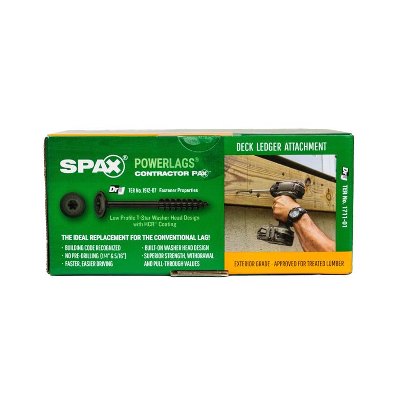 SPAX PowerLags 5/16 in. in. X 4 in. L T-40 Washer Head Structural Screws 50 pk
