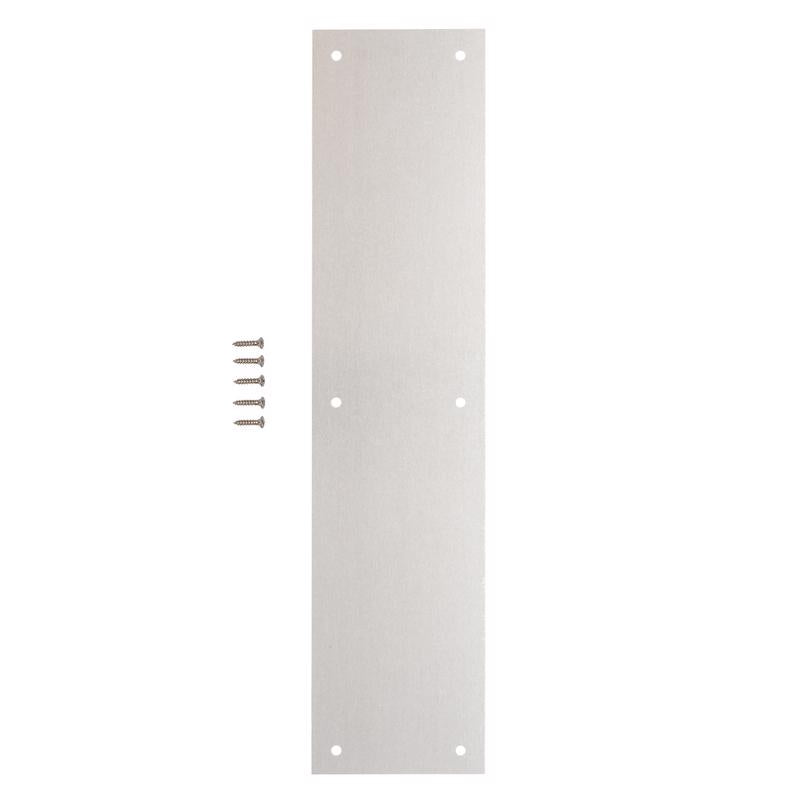 Brinks 15 in. L Satin Aluminum Push Plate