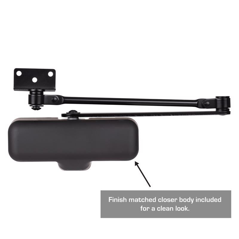 Brinks Residential Matte Black Metal Hydraulic Door Closer