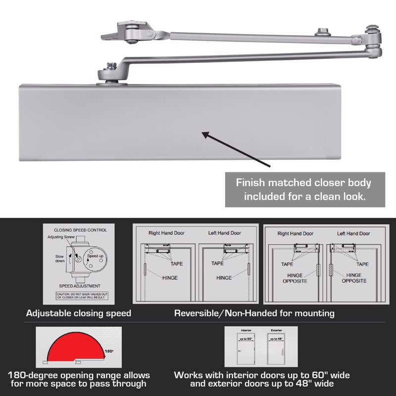 Brinks Commercial Metal Hydraulic Door Closer Grade 1