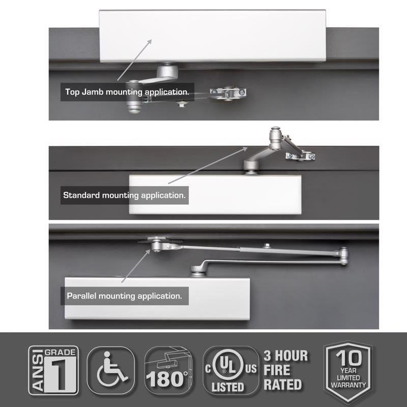 Brinks Commercial Metal Hydraulic Door Closer Grade 1