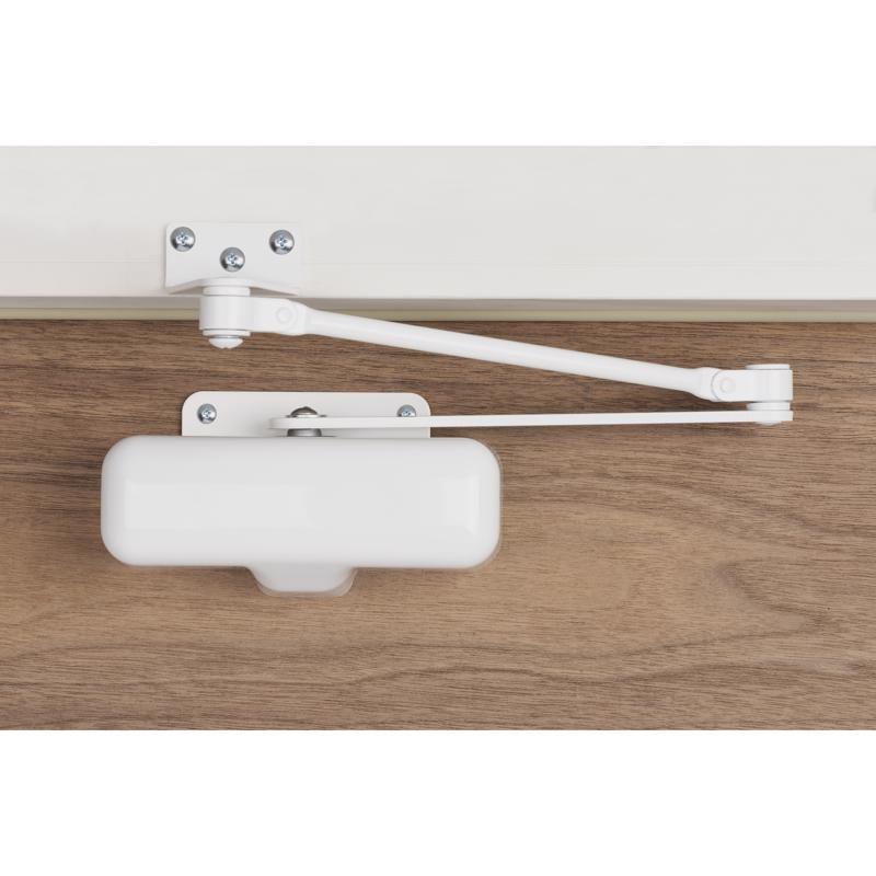 Brinks Residental White Steel Hydraulic Adjustable Door Closer