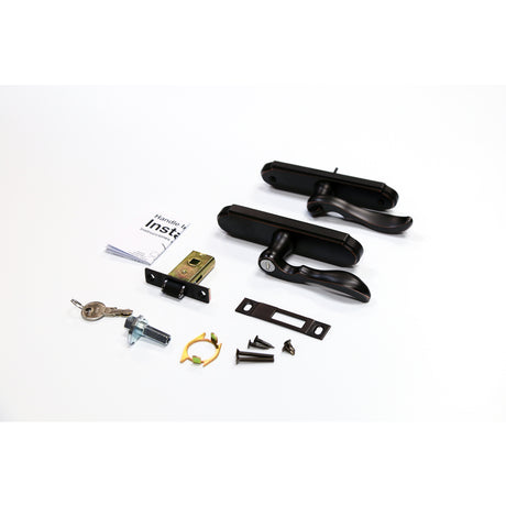 Larson Aged Bronze Brown Zinc Mortise Latch 1 pk