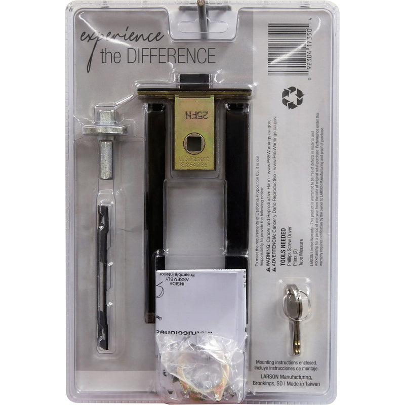 Larson Aged Bronze Brown Zinc Mortise Latch 1 pk