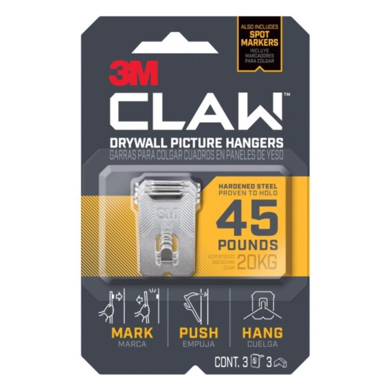 CLAW PIC HANGER 45LB 3PK