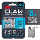 3M Claw Silver Drywall Picture Hanger 15 lb 5 pk