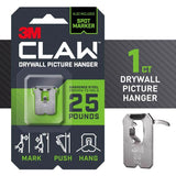 3M Claw Silver Drywall Picture Hanger 25 lb 1 pk