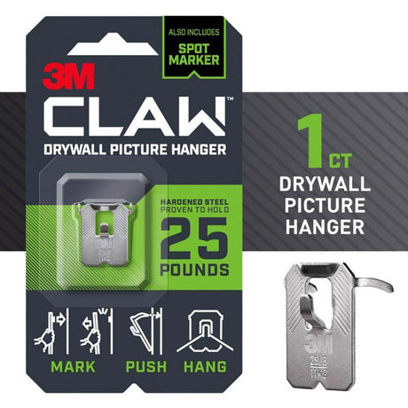 3M Claw Silver Drywall Picture Hanger 25 lb 1 pk