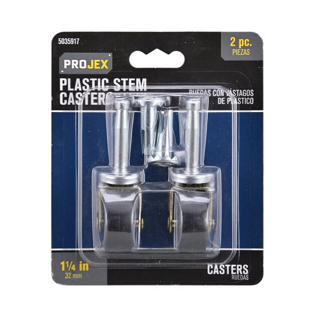 CASTER 1.25" STM BL 2PK