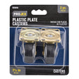 CASTR 1-5/8" PL BL 2PK