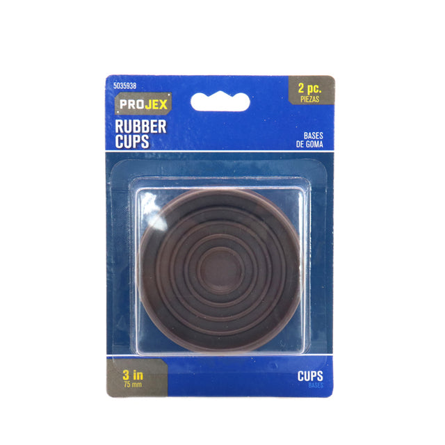 CASTR CUP RND BRN 3" 2PK