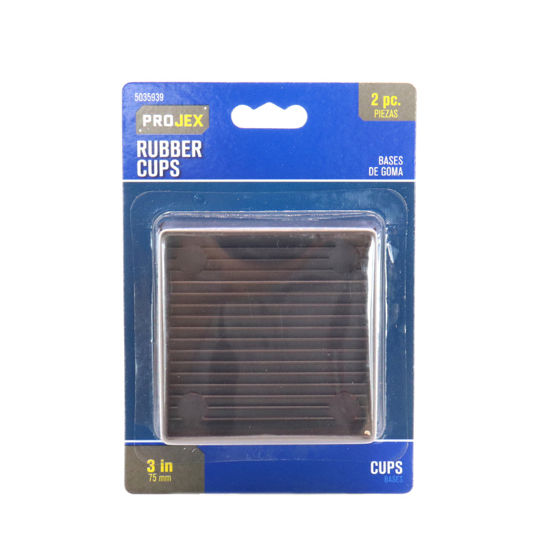 CASTR CUP SQR BRN 3" 2PK