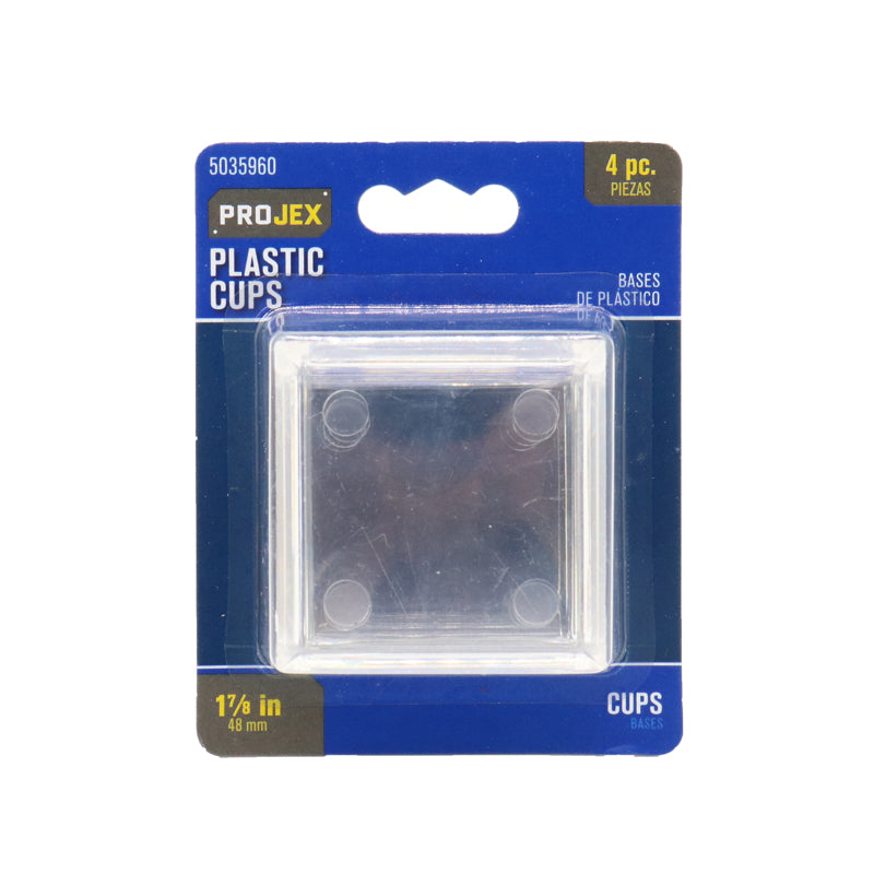 CASTRCUP SQ CLR 1.87"4PK