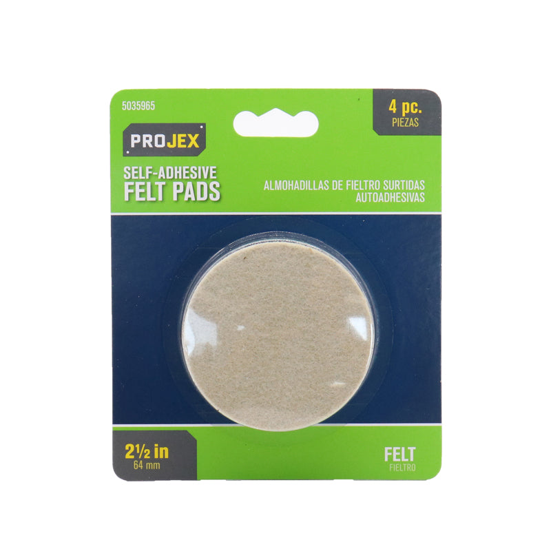 PAD FELT RND 2.5" 4PK