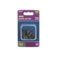 TIP LEG PLST BLK 1/2"4PK
