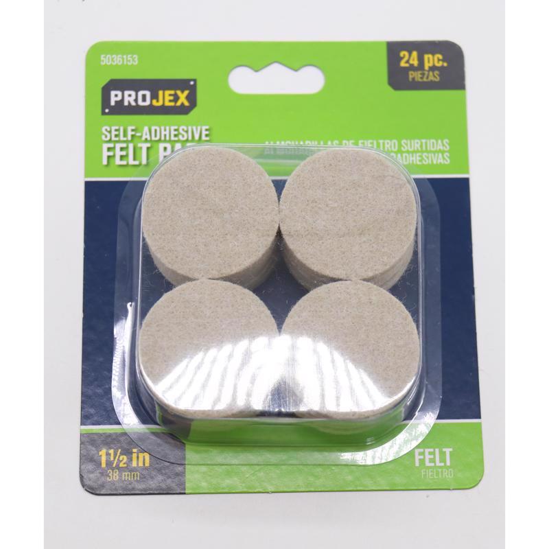 PAD FELT 1.5" TAN 24PK