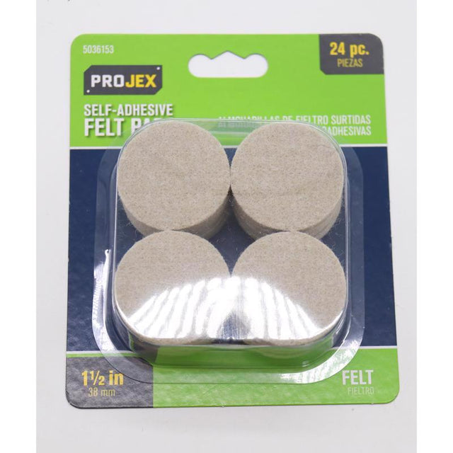 PAD FELT 1.5" TAN 24PK