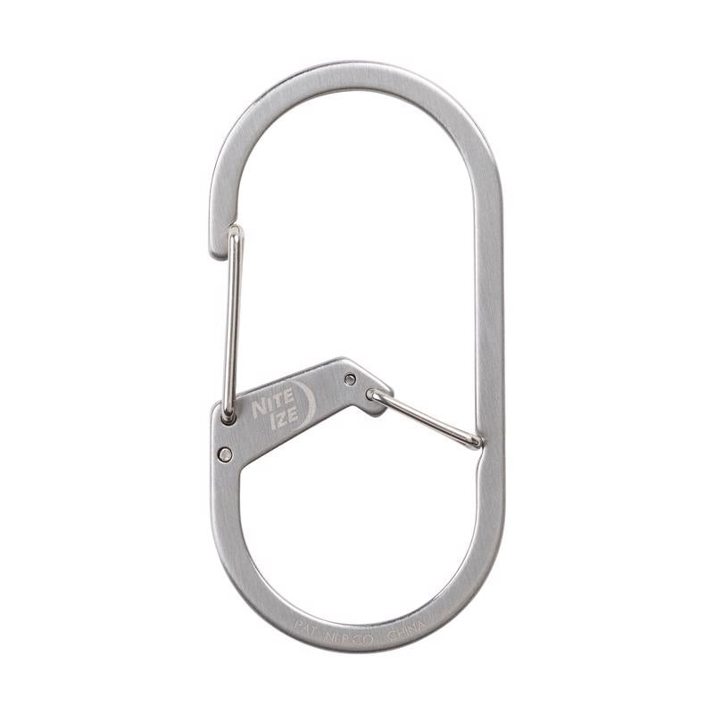 Nite Ize G-Series Stainless Steel Silver Dual Chamber Carabiner