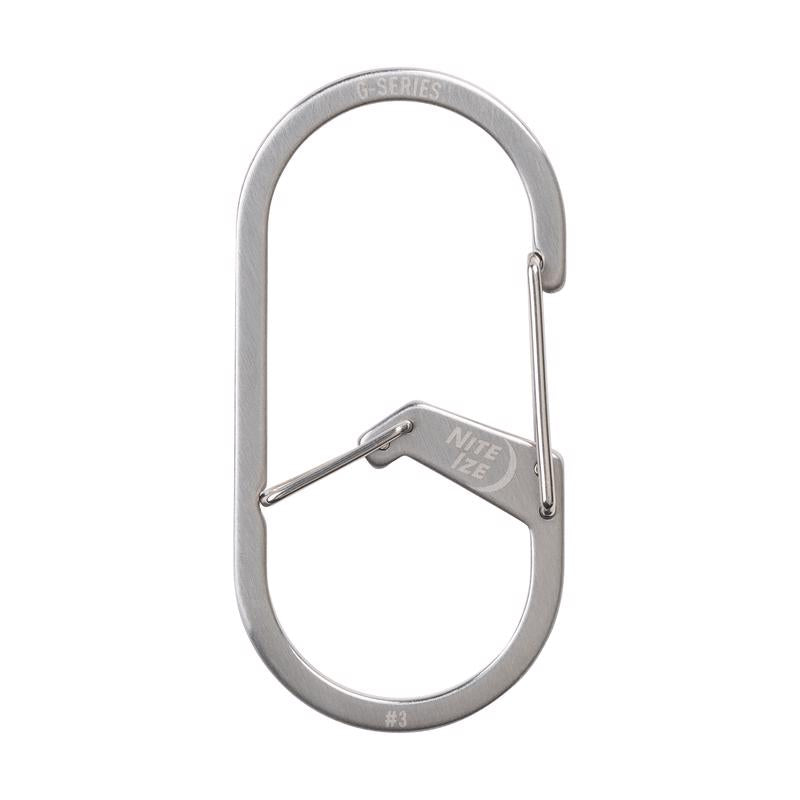 Nite Ize G-Series Stainless Steel Silver Dual Chamber Carabiner