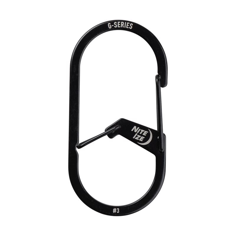 Nite Ize G-Series Stainless Steel Black Dual Chamber Carabiner