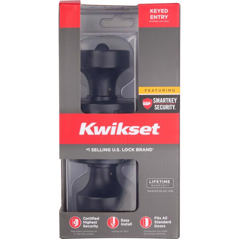 ENTRY KNOB ROUND MAT BLK