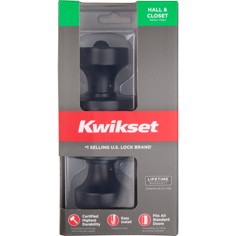 Kwikset Signature Series Pismo Iron Black Knob Right or Left Handed