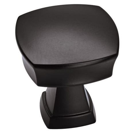 KNOB 1-1/4"SQR MTBLK 1PK