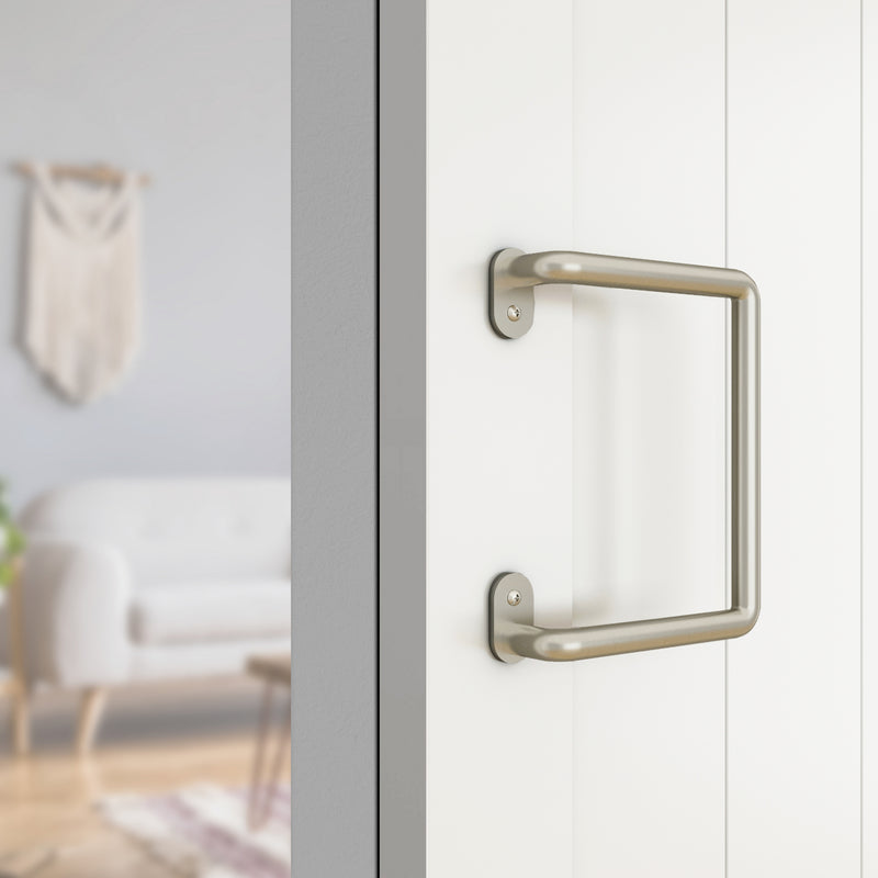 National Hardware Troy Satin Nickel Silver Steel Pull Handle 1 pc