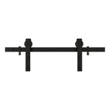 National Hardware Classic Matte Black Steel Barn Door Hanger Kit 1 pc