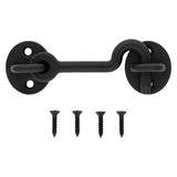 National Hardware Matte Black Steel Hook and Eye Closure 1 pc