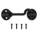 National Hardware Matte Black Steel Hook and Eye Closure 1 pc