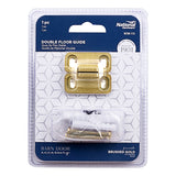 National Hardware Brushed Gold Aluminum Double Floor Guide 1 pc