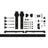 National Hardware Designer Matte Black Steel Barn Door Hanger Kit 1 pc