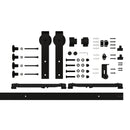 National Hardware Designer Matte Black Steel Barn Door Hanger Kit 1 pc