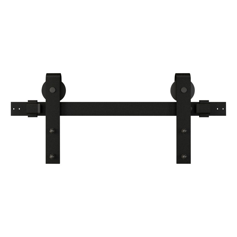 National Hardware Designer Matte Black Steel Barn Door Hanger Kit 1 pc