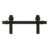 National Hardware Designer Matte Black Steel Barn Door Hanger Kit 1 pc
