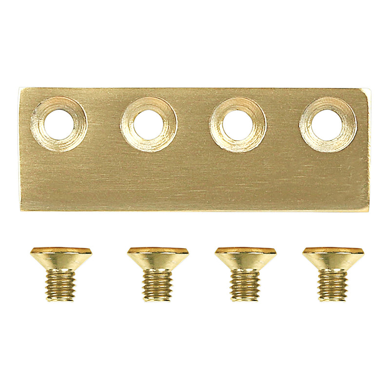 National Hardware 3-1/8 in. L Brushed Gold Steel Sliding Door Hardware Connecting Adapter 1 pk